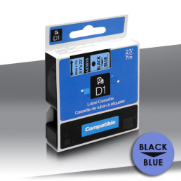 Taśma Dymo 43616 BLACK on BLUE 24inks 6mm