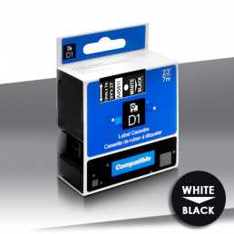 Taśma Dymo 45811 WHITE on BLACK 24inks 19mm