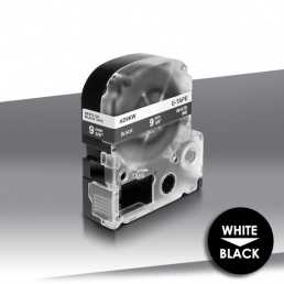 Taśma Epson LC-3BWV (SD9KW) WHITE on BLACK 24inks 9mm