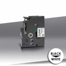 Taśma Brother TZe-211 BLACK on WHITE Oryginalna 6mm