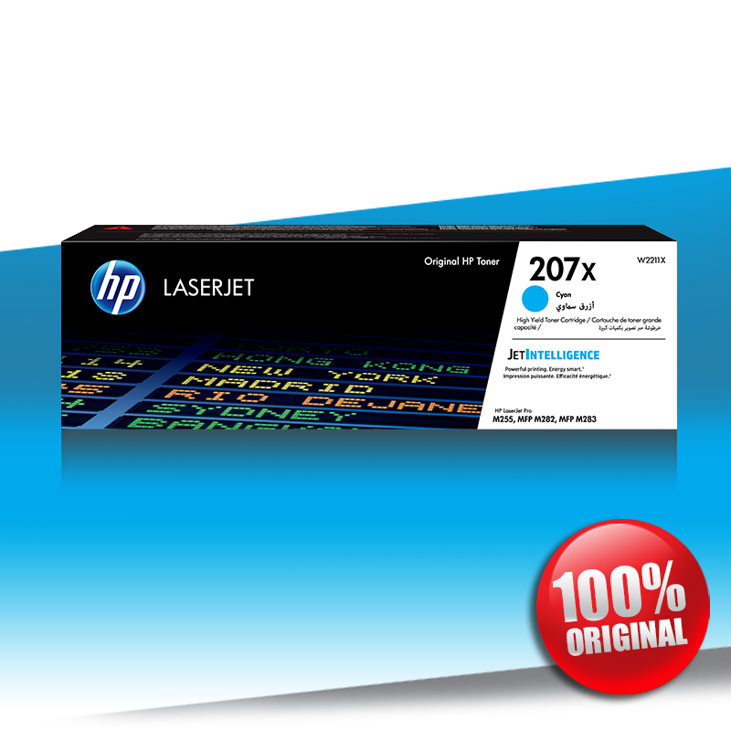 Toner HP 207X (255/283) PRO M CLJ CYAN Oryginalny 2,4K